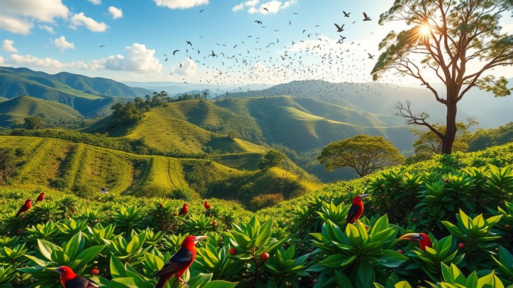 birds thrive in shade grown coffee