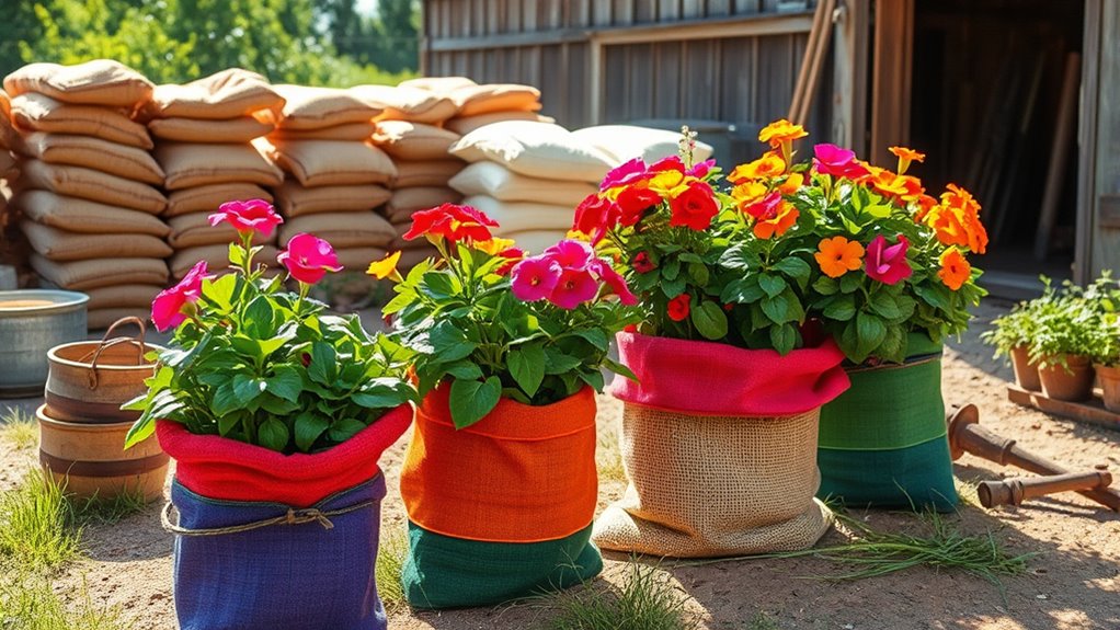 burlap sack upcycling ideas