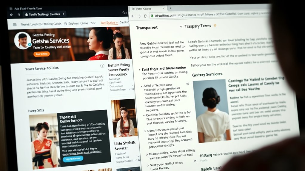 clear service terms disclosure