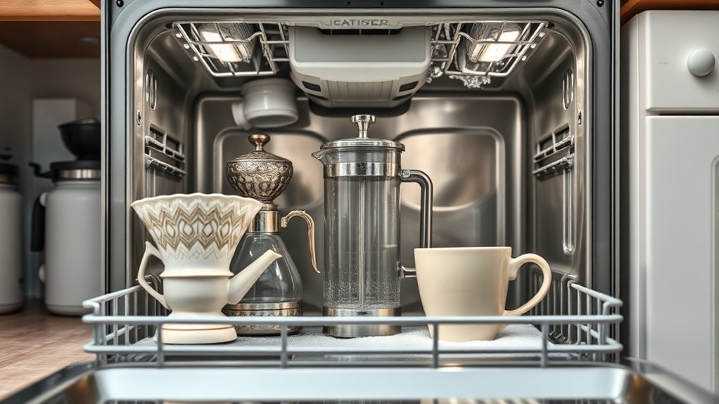 hidden dishwasher settings damage coffee gear