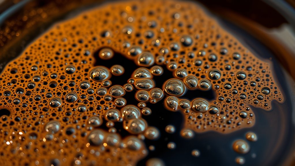 observe bubbles for optimal brewing