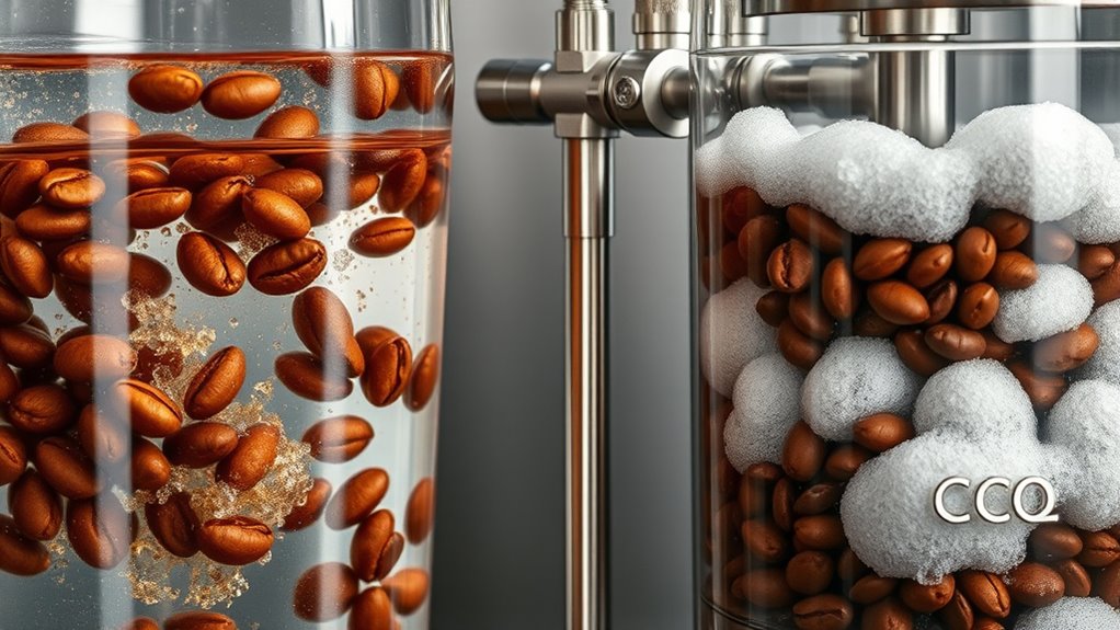 water based coffee decaffeination process