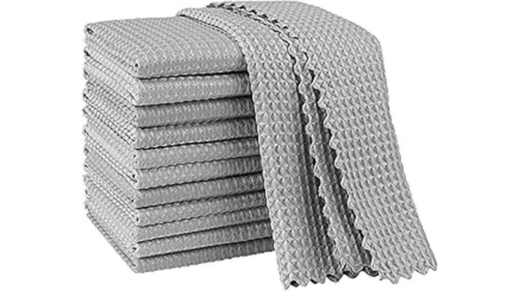 12 grey microfiber cloths