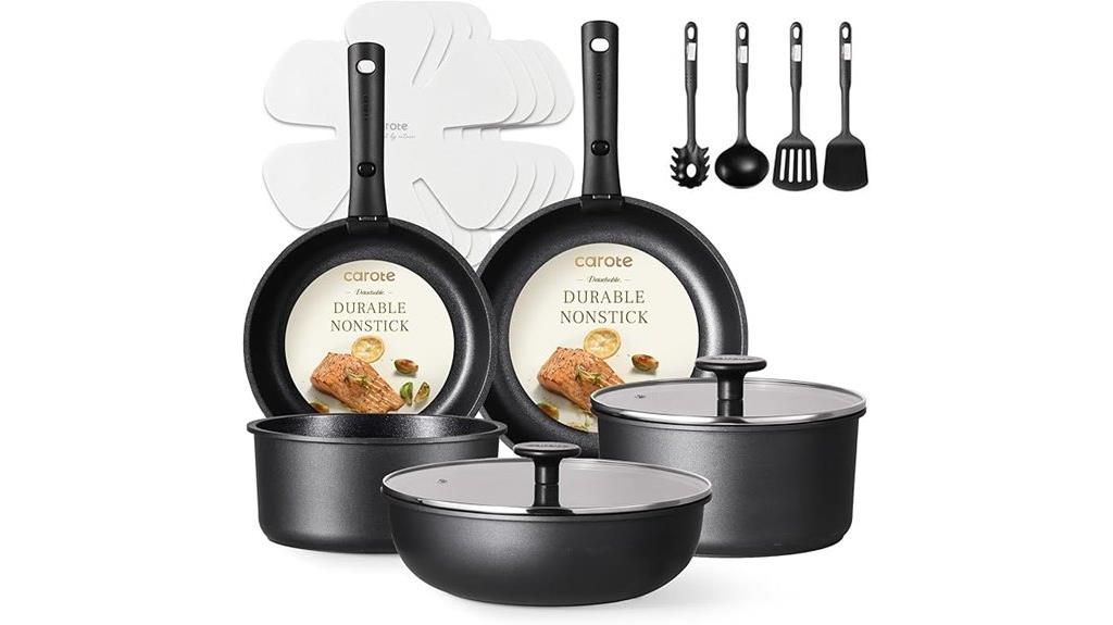 17 piece non stick cookware set