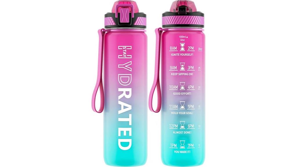 32oz motivational water bottle