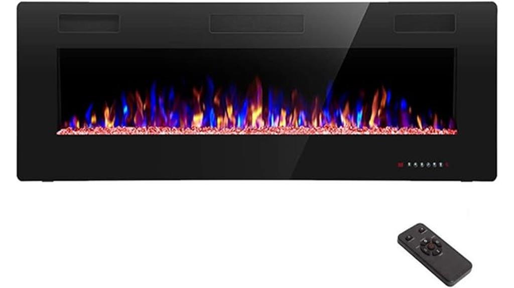 50 inch recessed wall fireplace