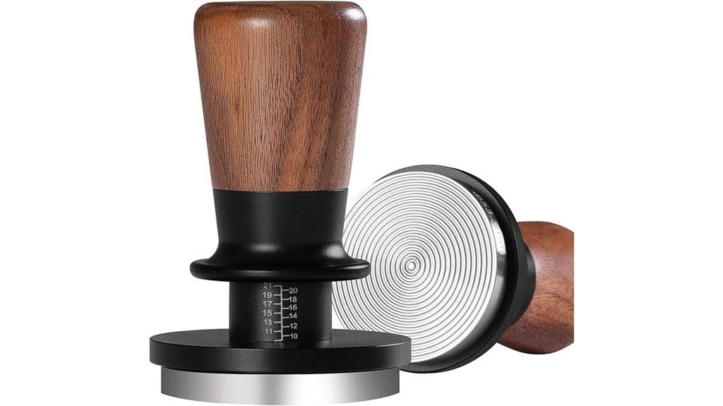 51mm walnut wood tamper