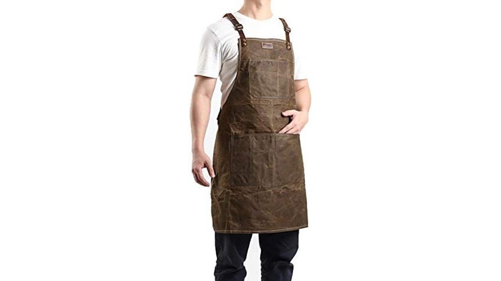 adjustable cross back utility apron