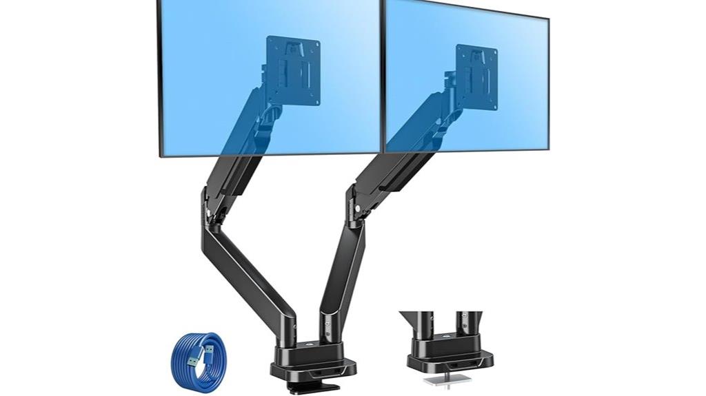 adjustable dual monitor mount