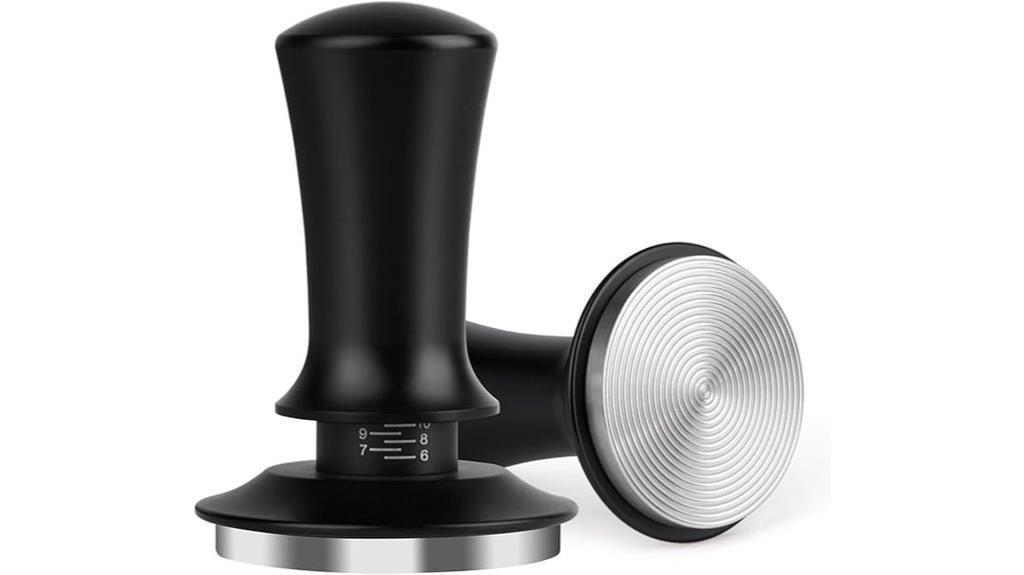 adjustable spring loaded tamper