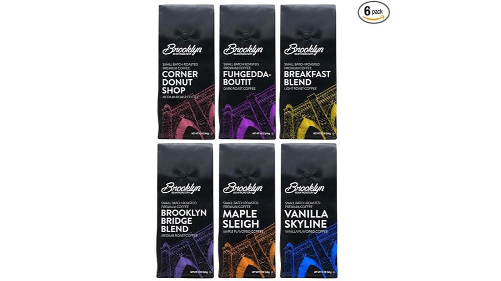 assorted ground coffee pack