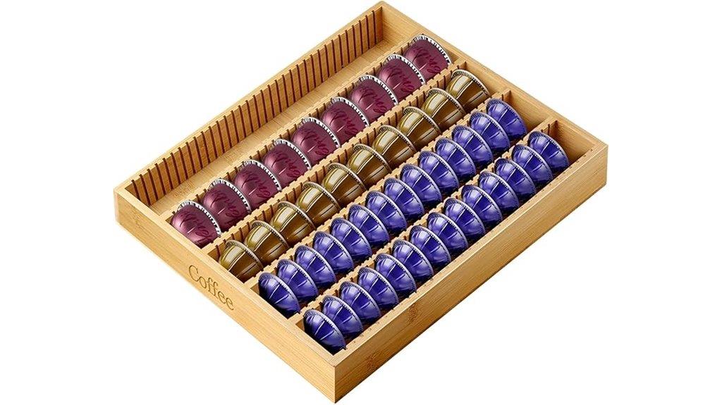 bamboo capsule storage drawer