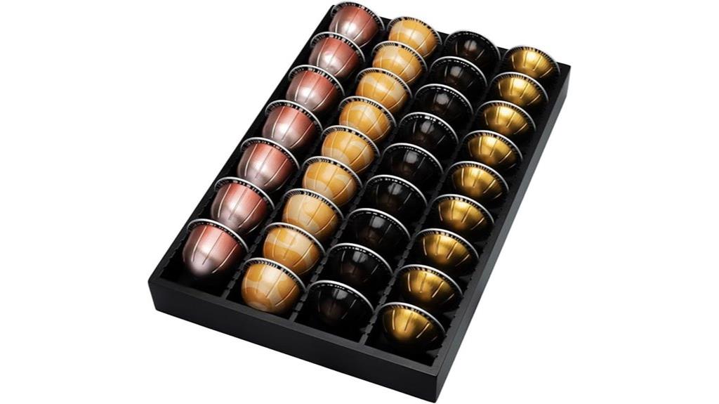 bamboo coffee capsule organizer