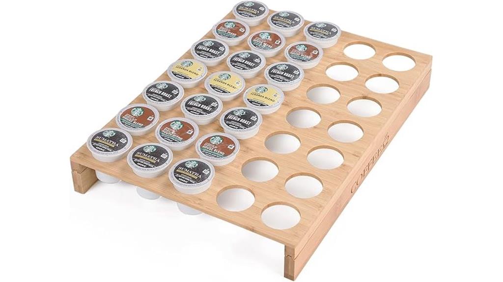 bamboo coffee pod organizer