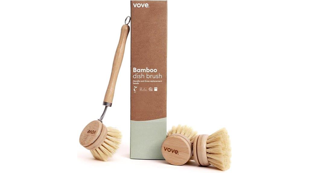 bamboo dish brush set