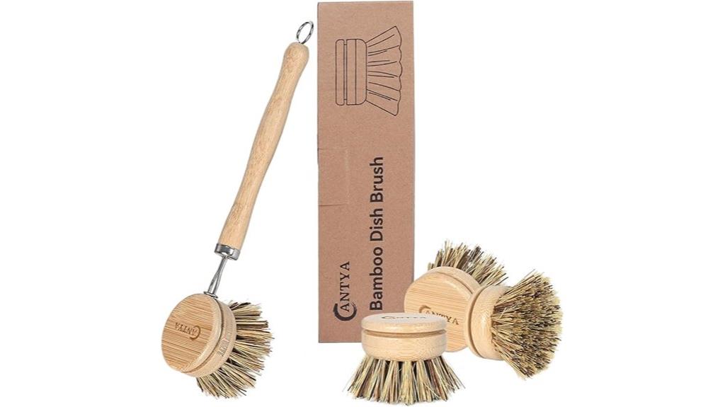 bamboo scrubber with extras