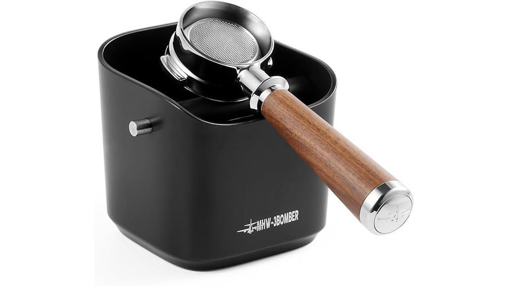 black 1 2l espresso knock box