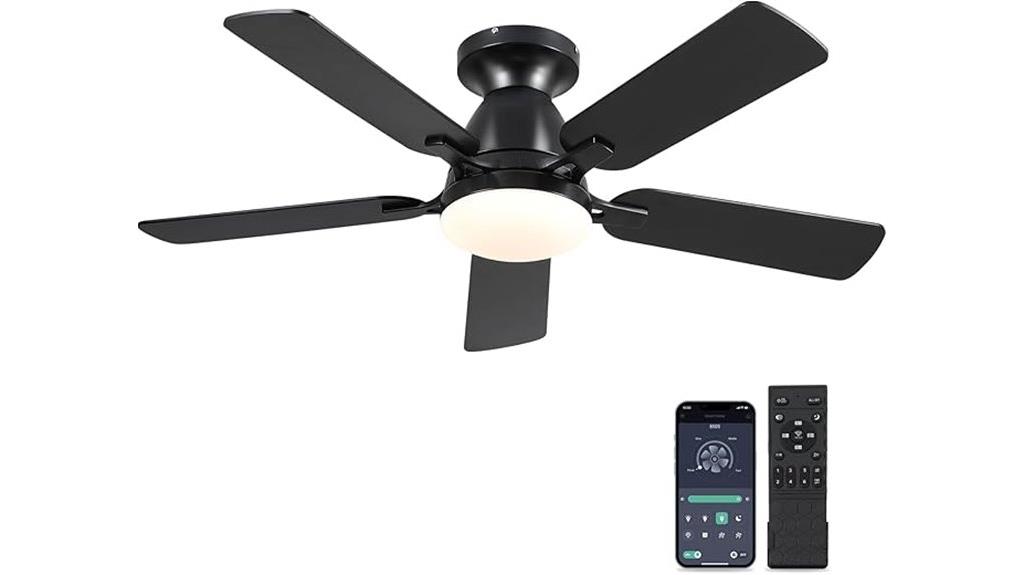 black 46 inch ceiling fan
