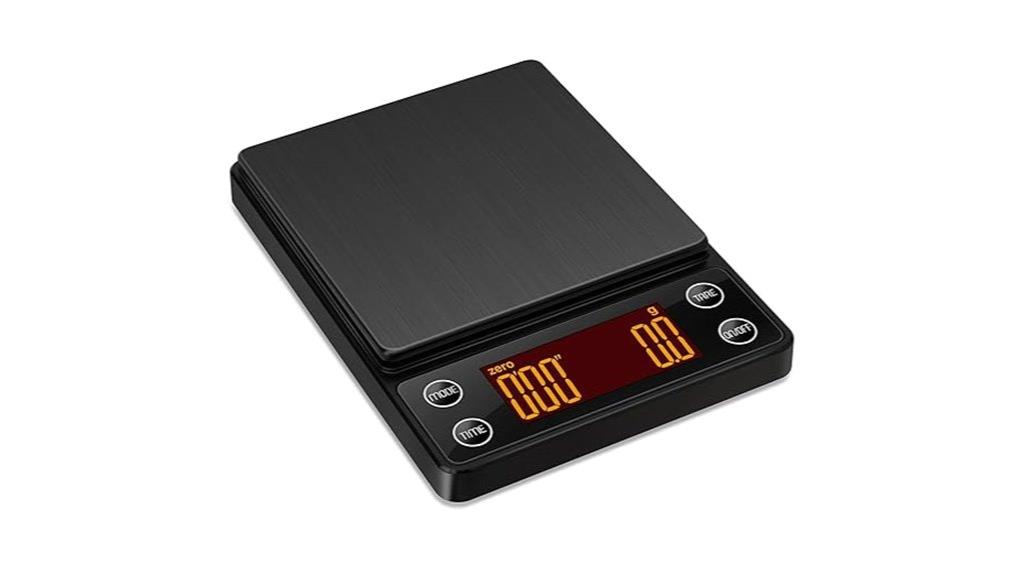 black espresso coffee scale