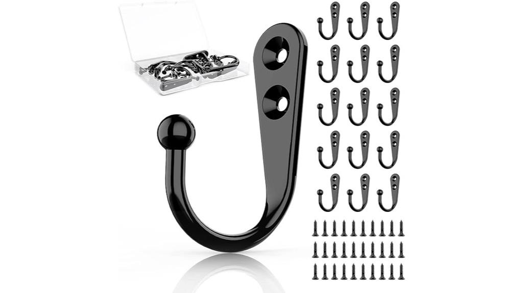 black wall coat hooks