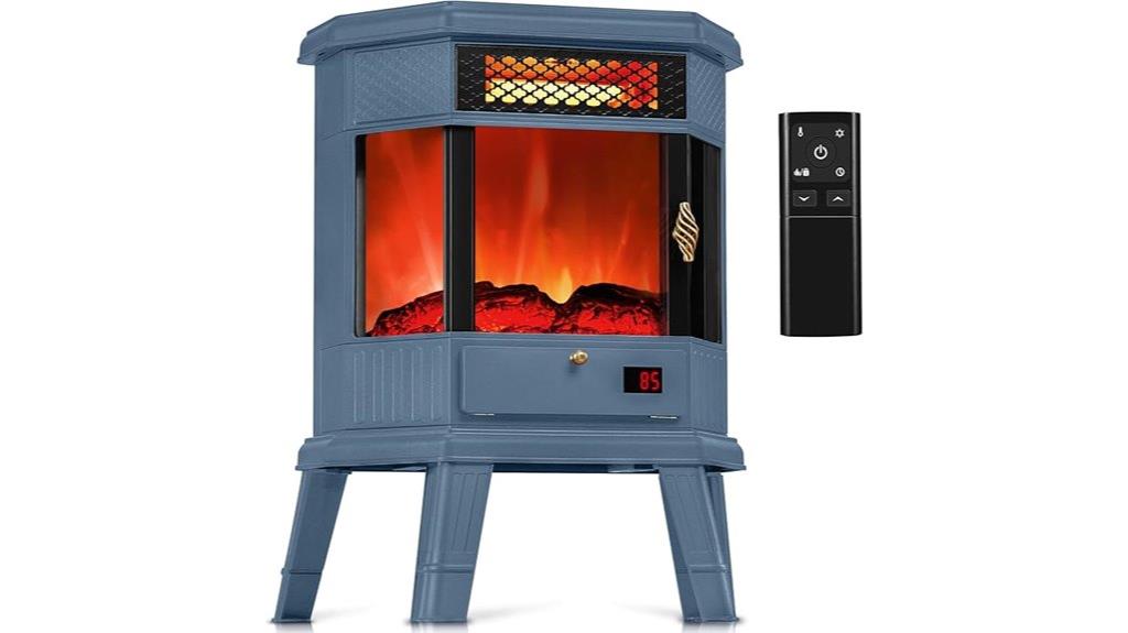 blue 22 inch electric fireplace