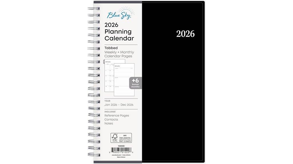 blue sky calendar planner