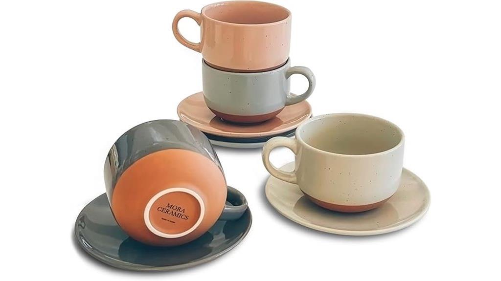 ceramic cappuccino mug set