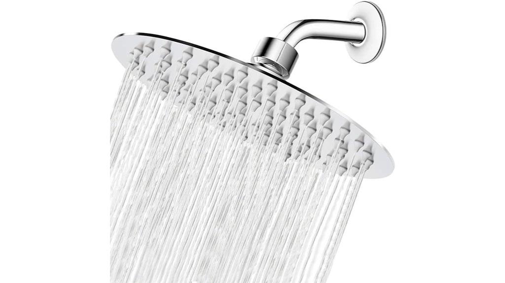 chrome finish shower head