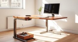 clutter free adjustable desk