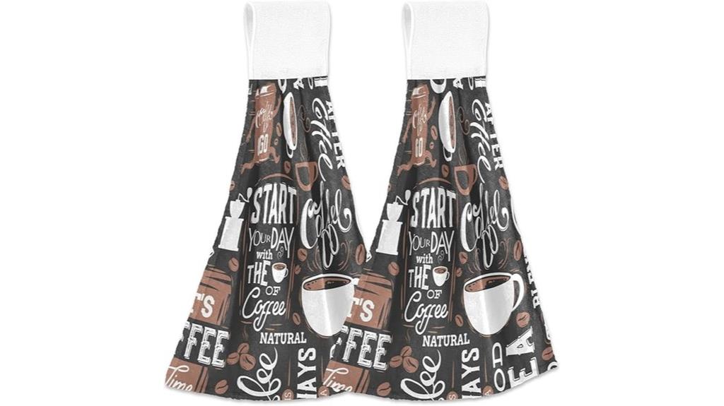 coffee beans kitchen towels