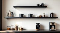 coffee gear floating shelves