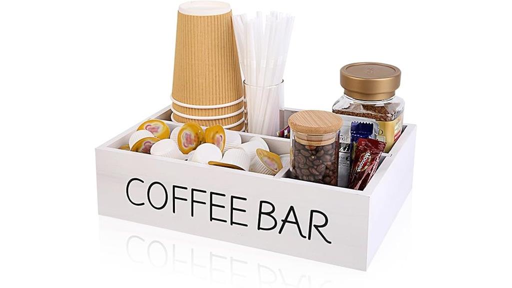coffee organizer with compartments