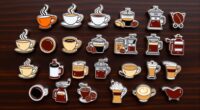 coffee pin set collection