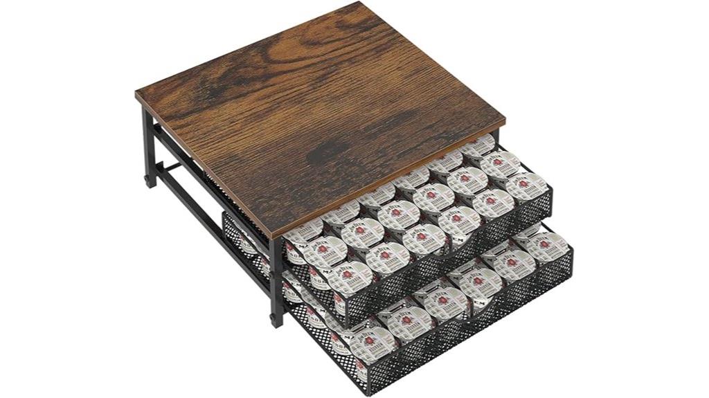 coffee pod organizer drawer