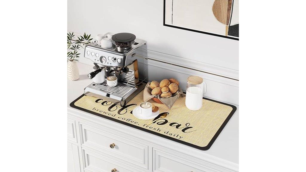 coffee spill absorbent mat