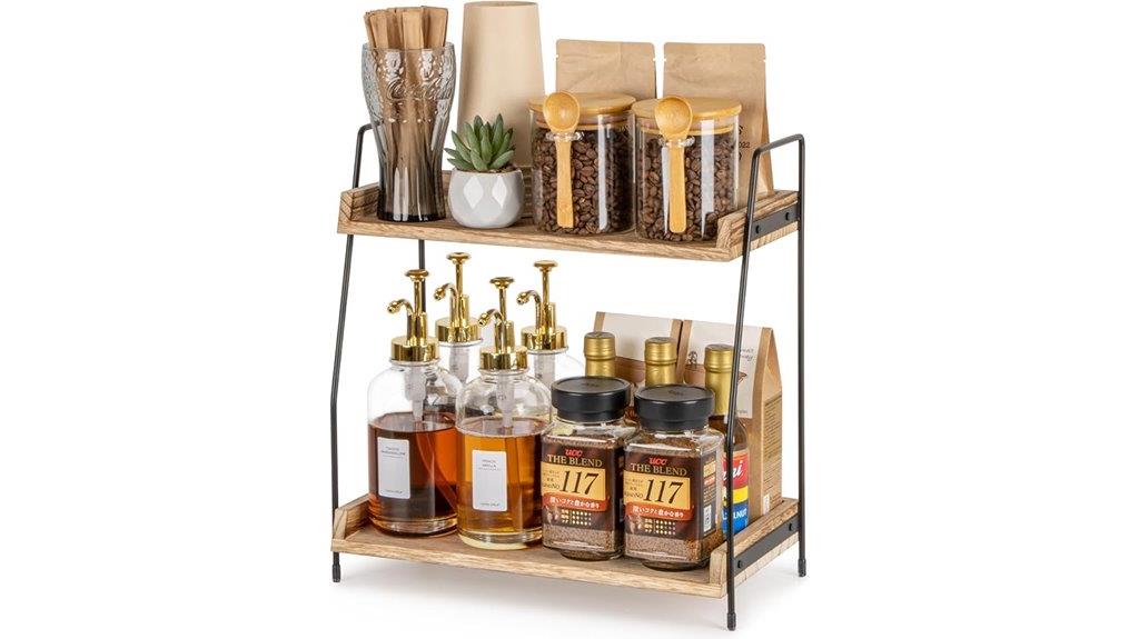 coffee station wooden organizer