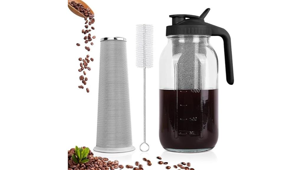 cold brew with mason jar