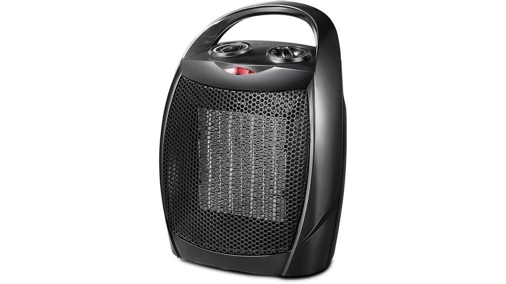 compact black electric heater