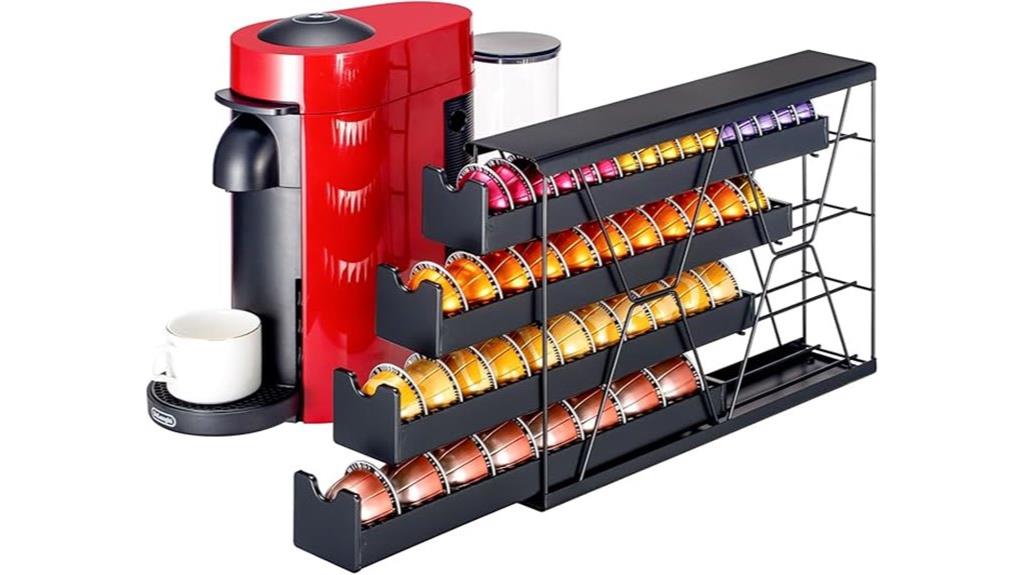 corner coffee pod organizer