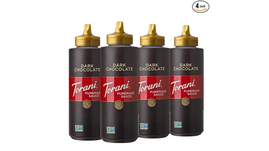 dark chocolate sauce pack