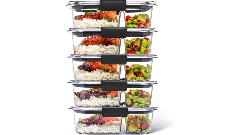 durable 2 compartment food containers
