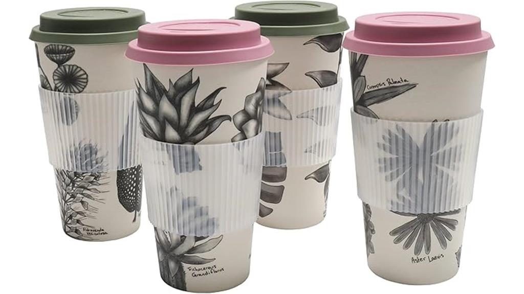 eco bamboo travel mug set