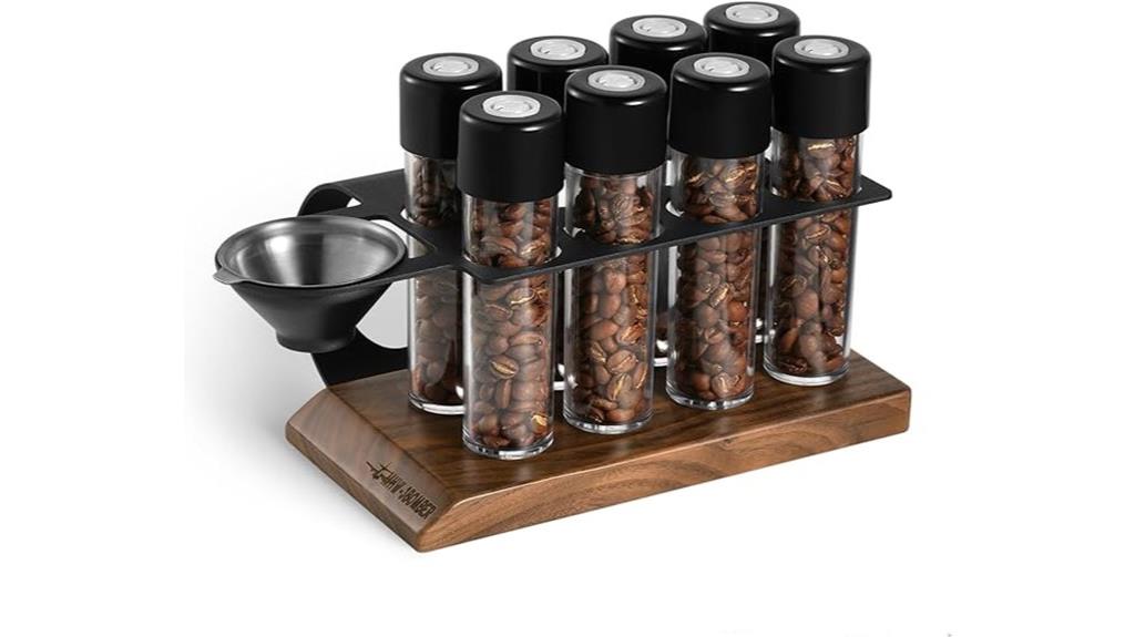 eight piece coffee storage tubes