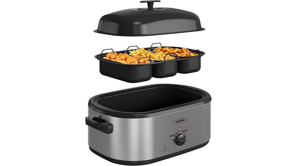 electric roasting oven with lid