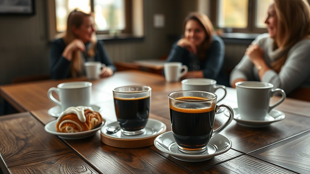 enjoy social coffee rituals