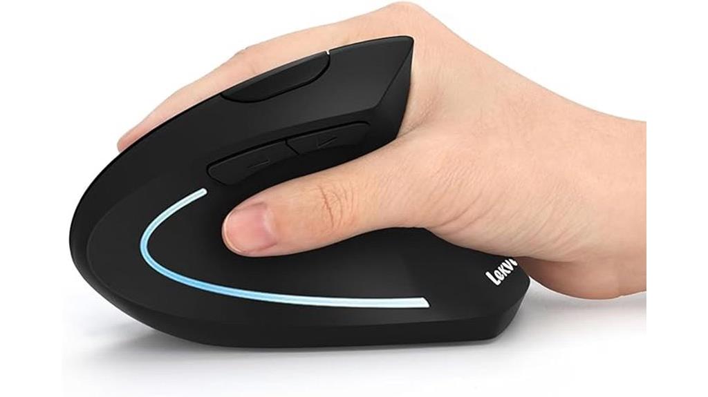 ergonomic vertical wireless mouse