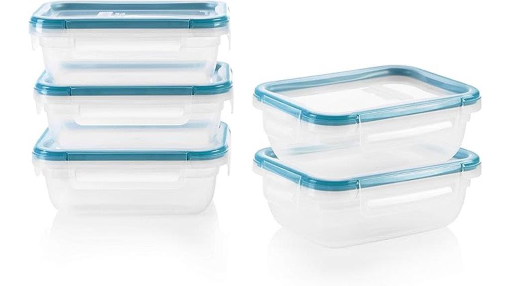five piece plastic storage set