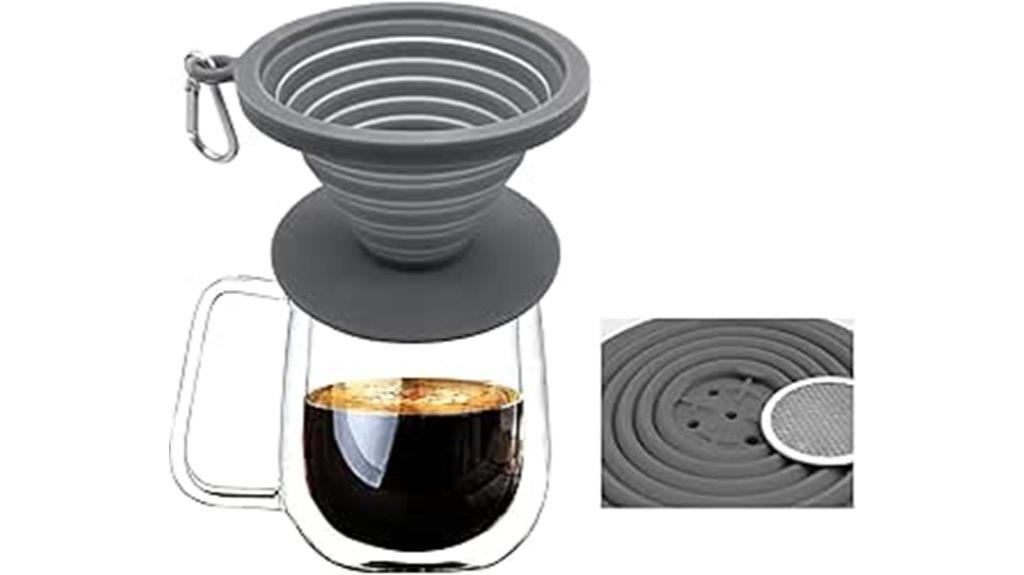 foldable silicone pour over dripper