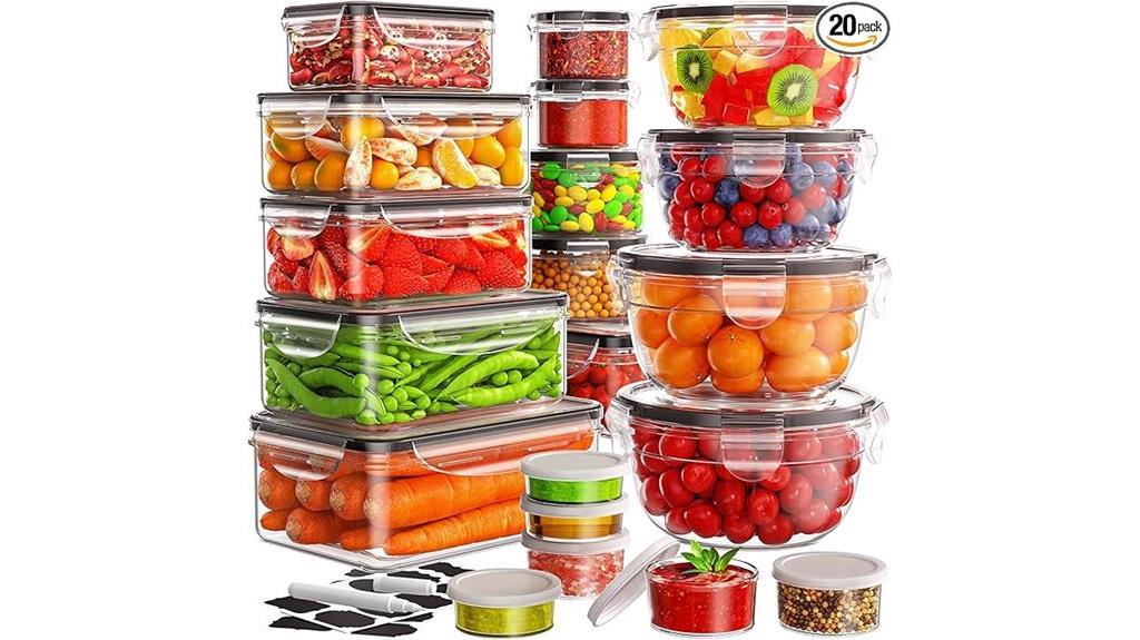 forty piece airtight containers