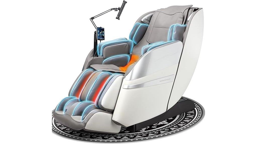 futuristic white massage chair